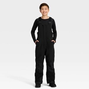 All In Motion Snow Bib Black Overalls Kids Size Small 6/7 NWT
